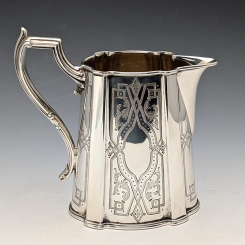 James Dixon & Son 出品的 19 世紀晚期英國古董銀盤茶具(4 件組)